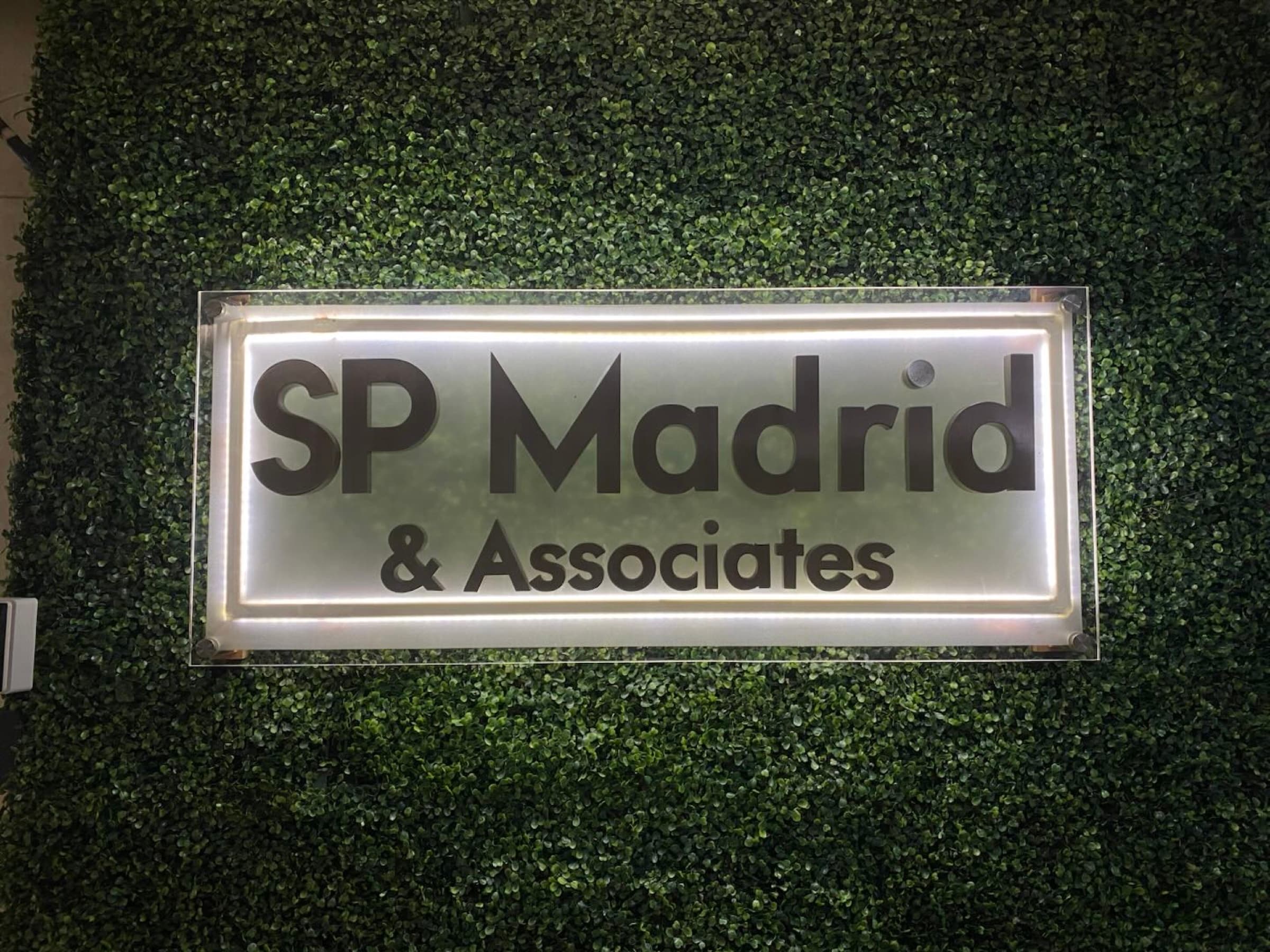 S.P. Madrid & Associates Law Firm office sign